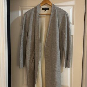 rag & bone Gray Open-Front Wool Cardigan